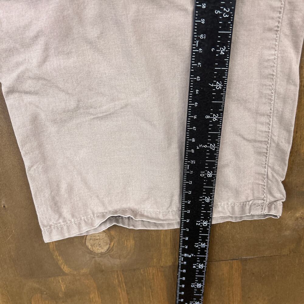 Talbots Womens Pants Brown Mid Rise Convertible Boyfriend 100% Cotton 12 - Picture 8 of 13